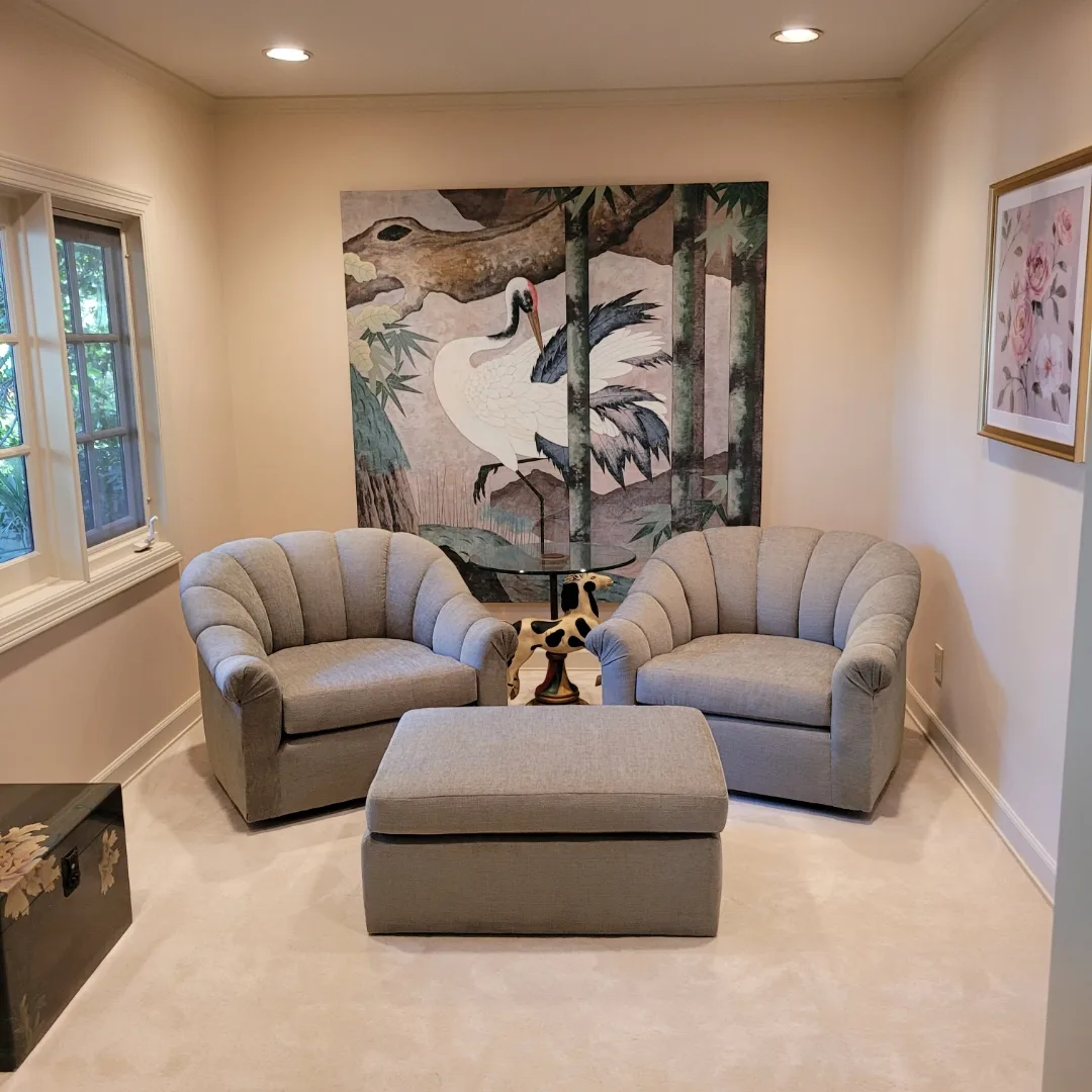 The finished room with furniture in place